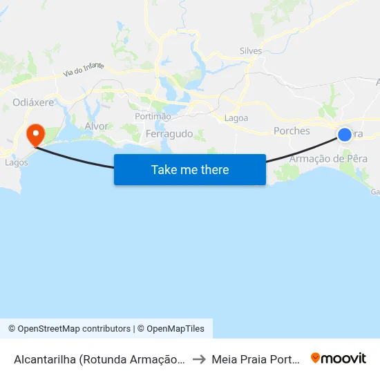Alcantarilha (Rotunda Armação Pêra to Meia Praia Portugal map