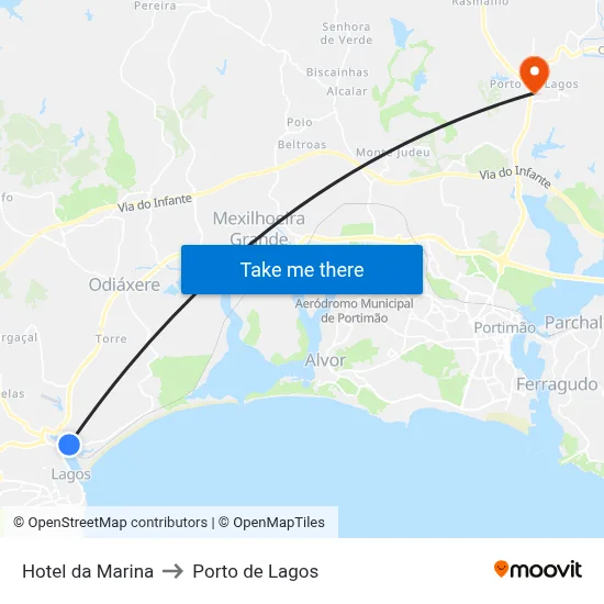 Hotel da Marina to Porto de Lagos map