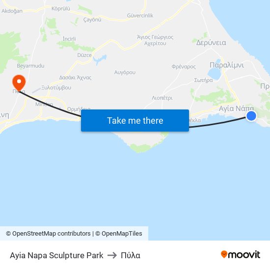 Ayia Napa Sculpture Park to Πύλα map