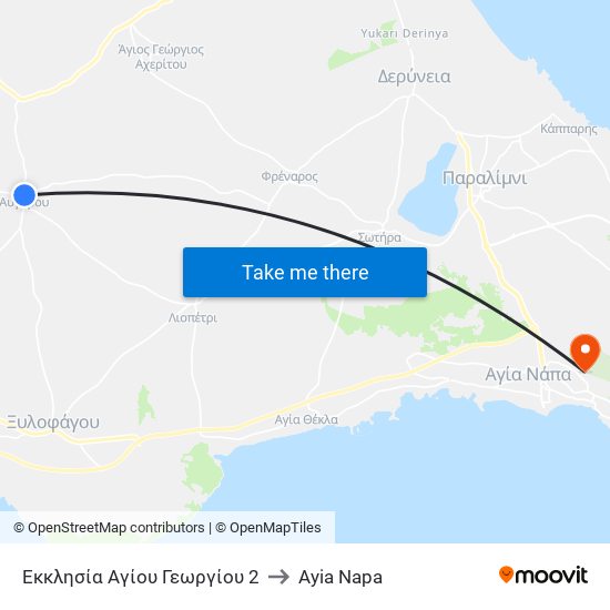 Εκκλησία Αγίου Γεωργίου 2 to Ayia Napa map