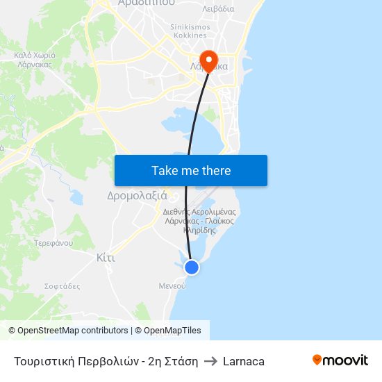 Τουριστική Περβολιών - 2η Στάση to Larnaca map