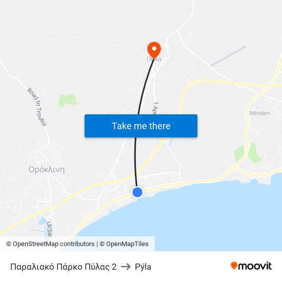 Παραλιακό Πάρκο Πύλας 2 to Pýla map