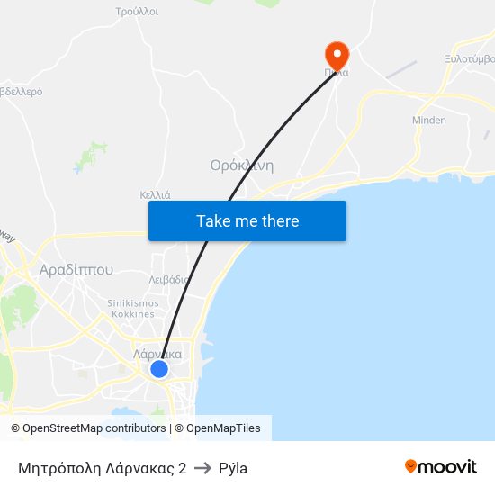 Μητρόπολη Λάρνακας 2 to Pýla map