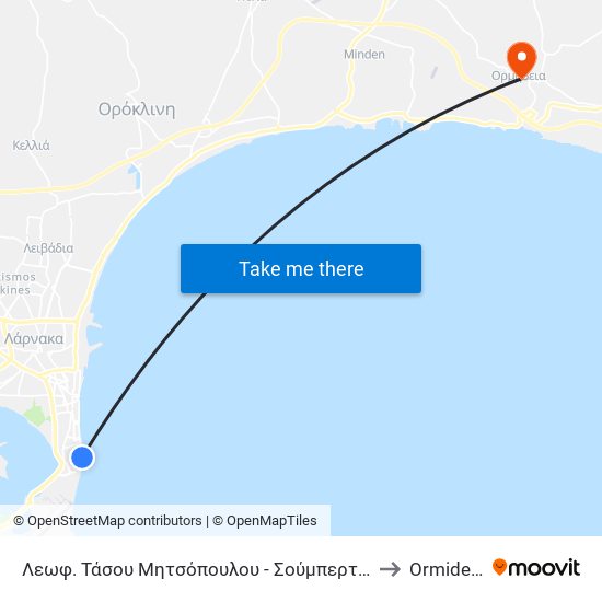 Λεωφ. Τάσου Μητσόπουλου - Σούμπερτ 2 to Ormideia map