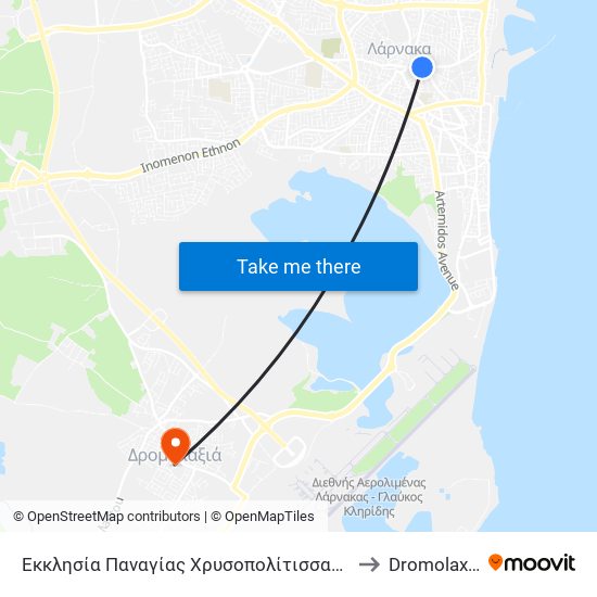 Εκκλησία Παναγίας Χρυσοπολίτισσας 2 to Dromolaxia map