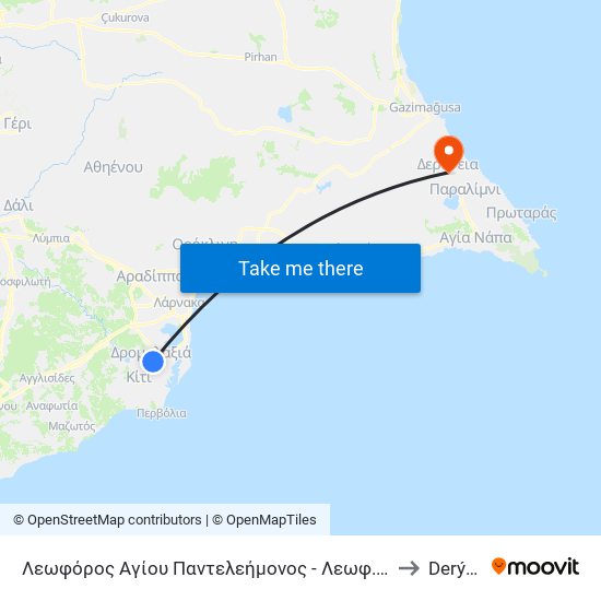 Λεωφόρος Αγίου Παντελεήμονος - Λεωφ. Ακροπόλεως 1 to Derýneia map