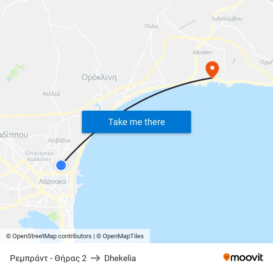 Ρεμπράντ - Θήρας 2 to Dhekelia map