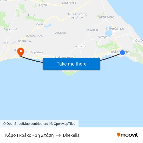 Κάβο Γκρέκο - 3η Στάση to Dhekelia map