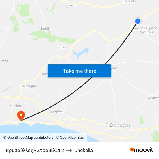 Βρυσούλλες - Στροβίλια 2 to Dhekelia map