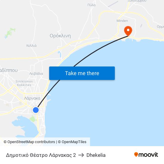 Δημοτικό Θέατρο Λάρνακας 2 to Dhekelia map