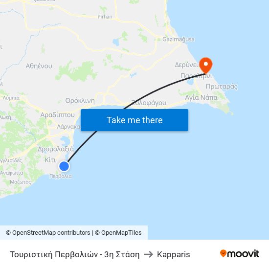Τουριστική Περβολιών - 3η Στάση to Kapparis map