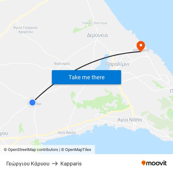 Γεώργιου Κάρυου to Kapparis map