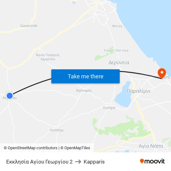 Εκκλησία Αγίου Γεωργίου 2 to Kapparis map