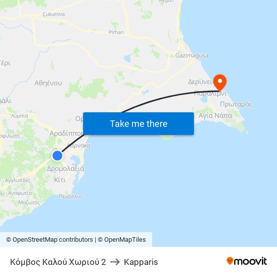 Κόμβος Καλού Χωριού 2 to Kapparis map