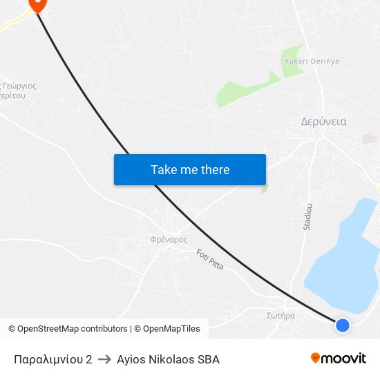 Παραλιμνίου 2 to Ayios Nikolaos SBA map