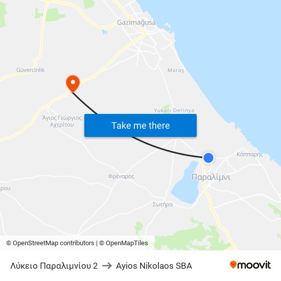 Λύκειο Παραλιμνίου 2 to Ayios Nikolaos SBA map