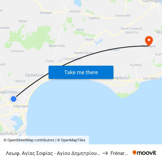 Λεωφ. Αγίας Σοφίας - Αγίου Δημητρίου 2 to Frénaros map