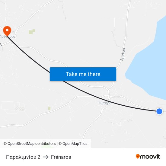 Παραλιμνίου 2 to Frénaros map