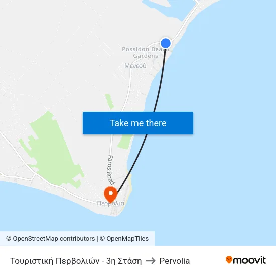 Τουριστική Περβολιών - 3η Στάση to Pervolia map