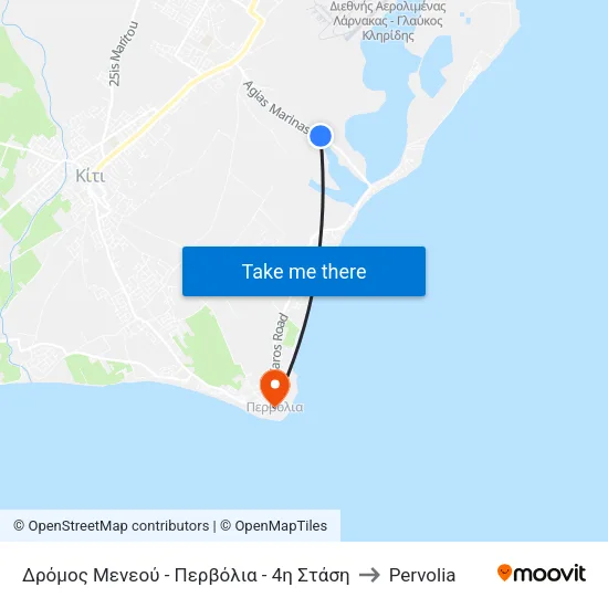 Δρόμος Μενεού - Περβόλια - 4η Στάση to Pervolia map