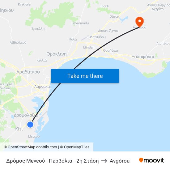 Δρόμος Μενεού - Περβόλια - 2η Στάση to Avgórou map