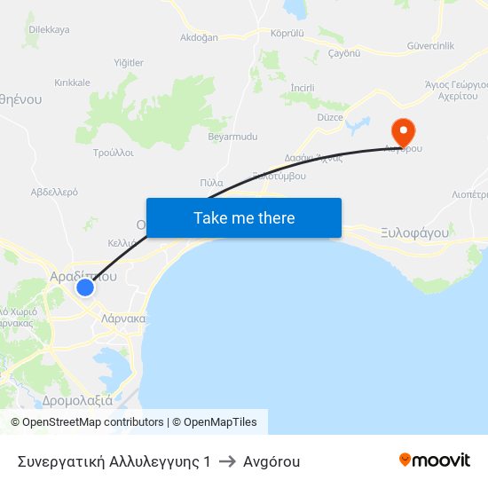 Συνεργατική Αλλυλεγγυης 1 to Avgórou map