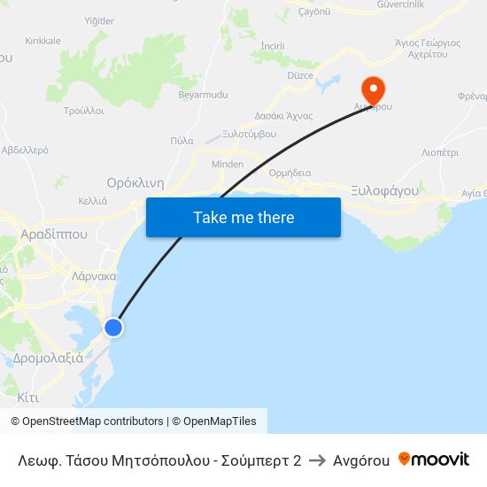 Λεωφ. Τάσου Μητσόπουλου - Σούμπερτ 2 to Avgórou map