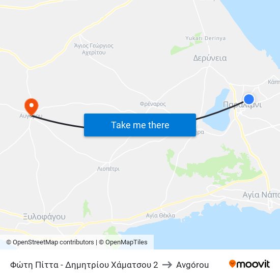 Φώτη Πίττα - Δημητρίου Χάματσου 2 to Avgórou map