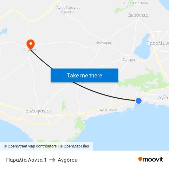 Παραλία Λάντα 1 to Avgórou map