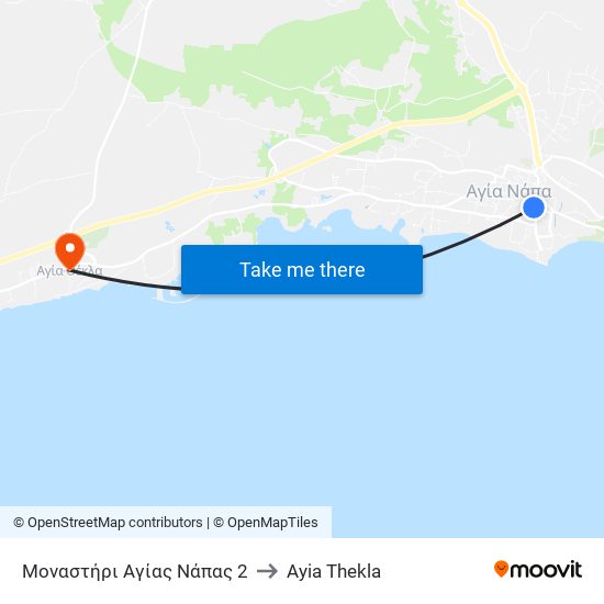 Μοναστήρι Αγίας Νάπας 2 to Ayia Thekla map