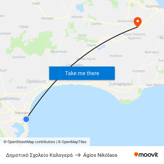 Δημοτικό Σχολείο Καλογερά to Ágios Nikólaos map