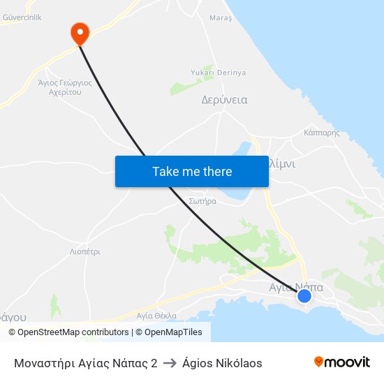 Μοναστήρι Αγίας Νάπας 2 to Ágios Nikólaos map