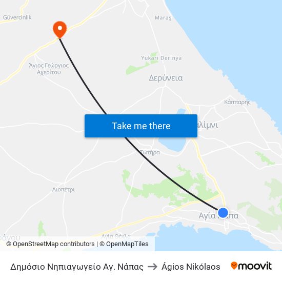 Δημόσιο Νηπιαγωγείο Αγ. Νάπας to Ágios Nikólaos map