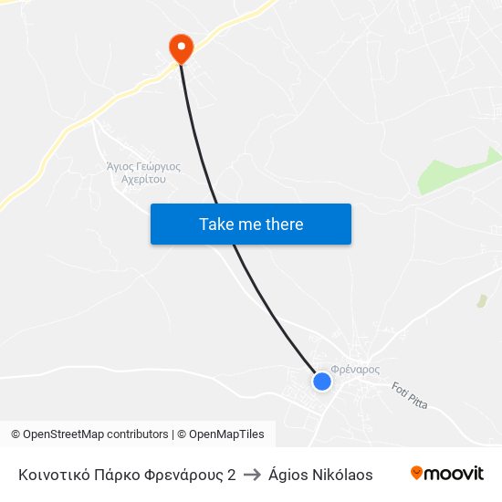 Κοινοτικό Πάρκο Φρενάρους 2 to Ágios Nikólaos map