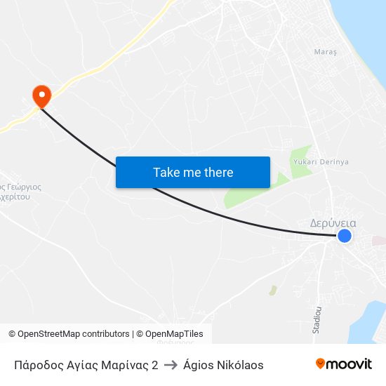 Πάροδος Αγίας Μαρίνας 2 to Ágios Nikólaos map