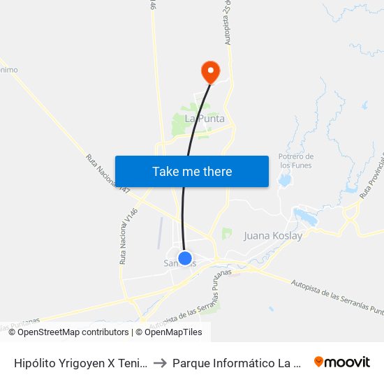 Hipólito Yrigoyen X Teniente Ibáñez to Parque Informático La Punta (Pilp I) map