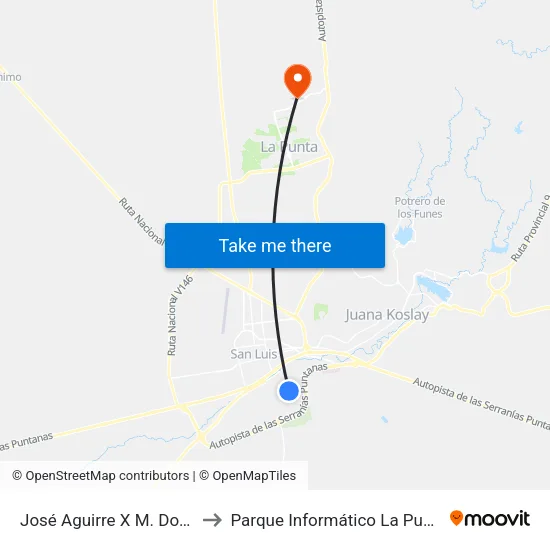 José Aguirre X Miguel Domínguez to Parque Informático La Punta (Pilp I) map