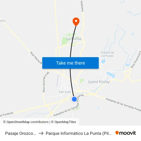Florencio Navarro X Manuel Rosales to Parque Informático La Punta (Pilp I) map
