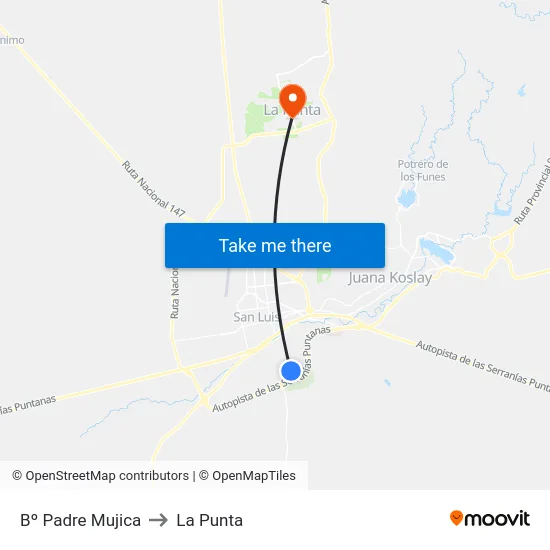 Rafael Obligado X Mirador Del Portezuelo to La Punta map
