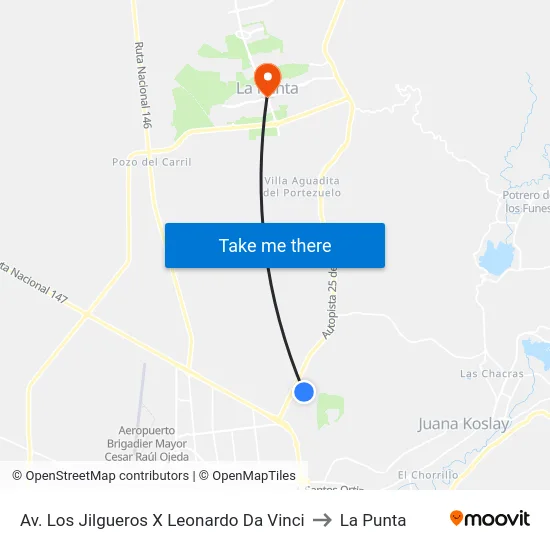 Av. Los Jilgueros X Leonardo Da Vinci to La Punta map