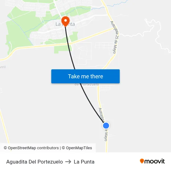 Ruta 3 - Bº Aguadita Del Portezuelo to La Punta map