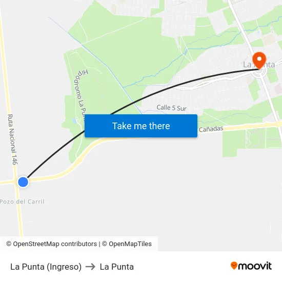 La Punta (Ingreso) to La Punta map