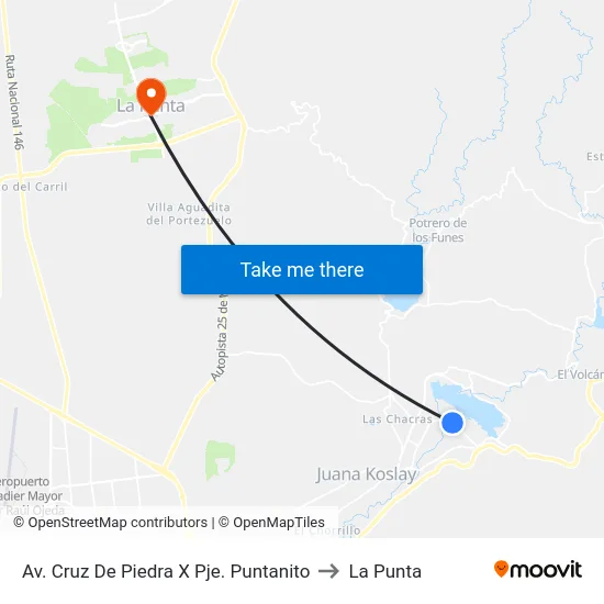 Av. Cruz De Piedra X Pje. Puntanito to La Punta map