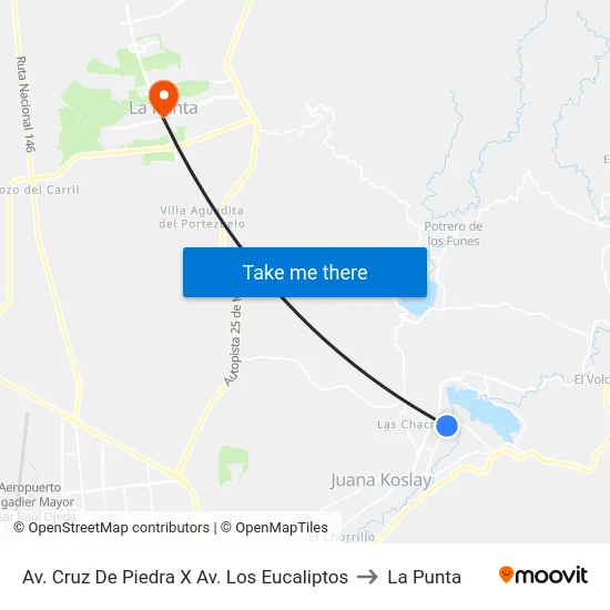 Av. Cruz De Piedra X Av. Los Eucaliptos to La Punta map