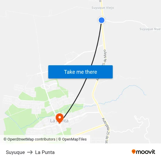Suyuque to La Punta map