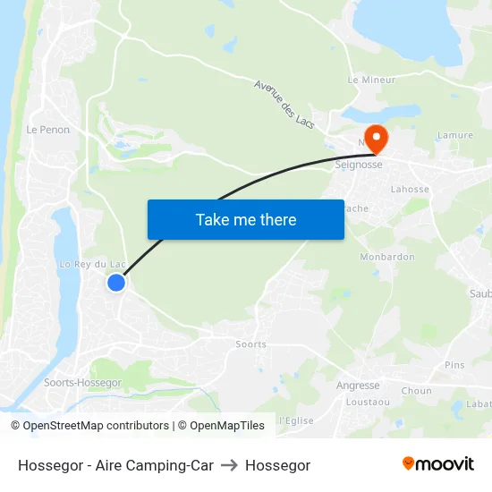 Hossegor - Aire Camping-Car to Hossegor map