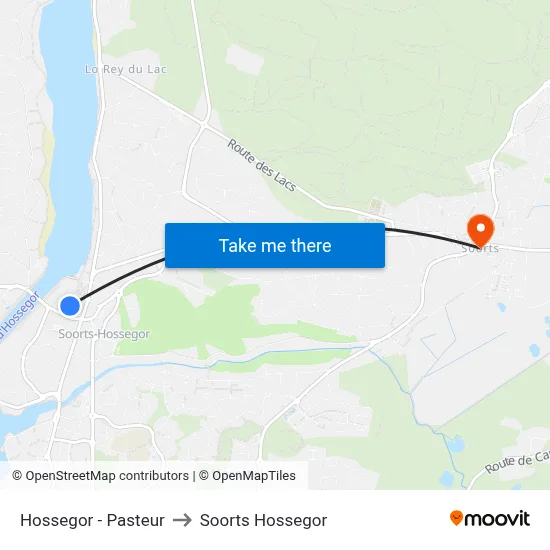 Hossegor - Pasteur to Soorts Hossegor map