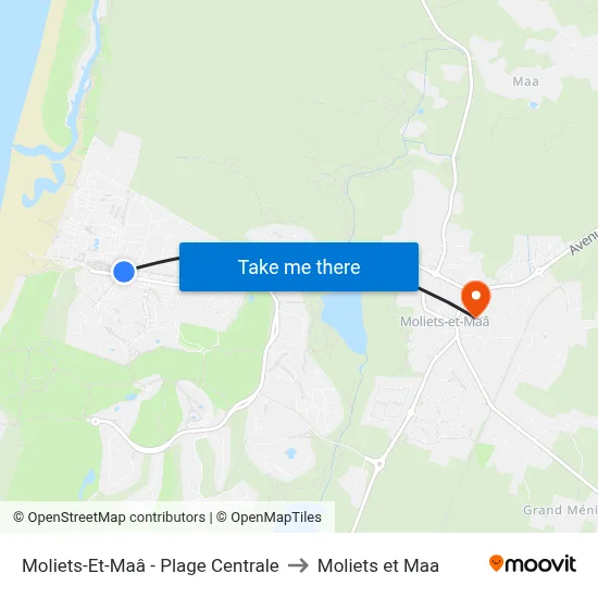 Moliets-Et-Maâ - Plage Centrale to Moliets et Maa map