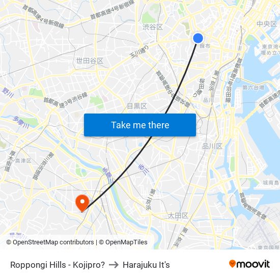 Roppongi Hills - Kojipro? to Harajuku It's map