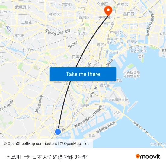七島町 to 日本大学経済学部 8号館 map